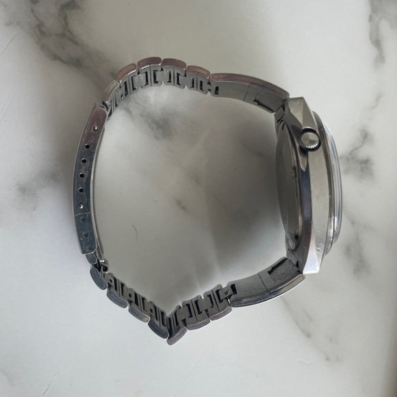 Vintage Seiko 5 automatic day date 6119 8490 Japan Blue w Original Enamel Band - Picture 6 of 9